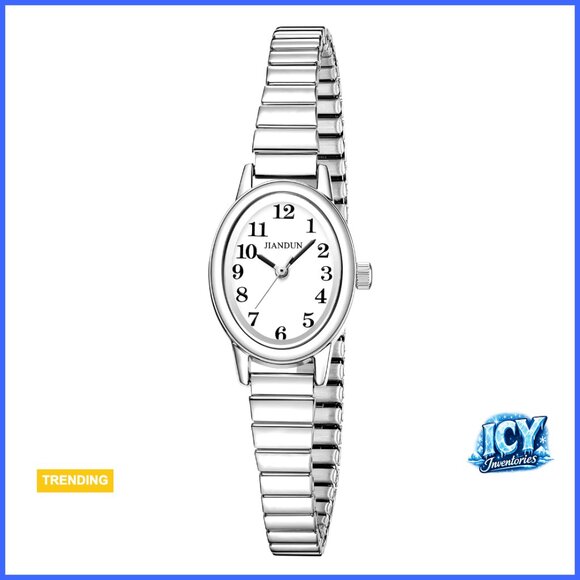 Stainless Steel Expansion Band Analog Watch with Japanese Quartz Movement